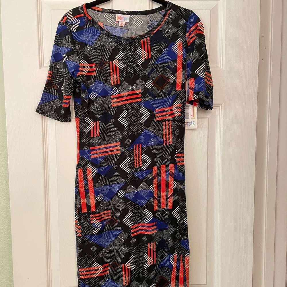 Beautiful tribal print Lularoe Julia dress.